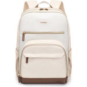 Women Apricot-Beige Computer Bag Casual Fits 16 Inch College Travel Backpacks